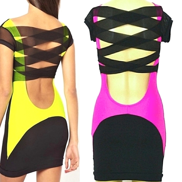 ASOS Dresses & Skirts - 🔴MOVING SALE!🌤️ASOS XS, Neon Strappy Dress
